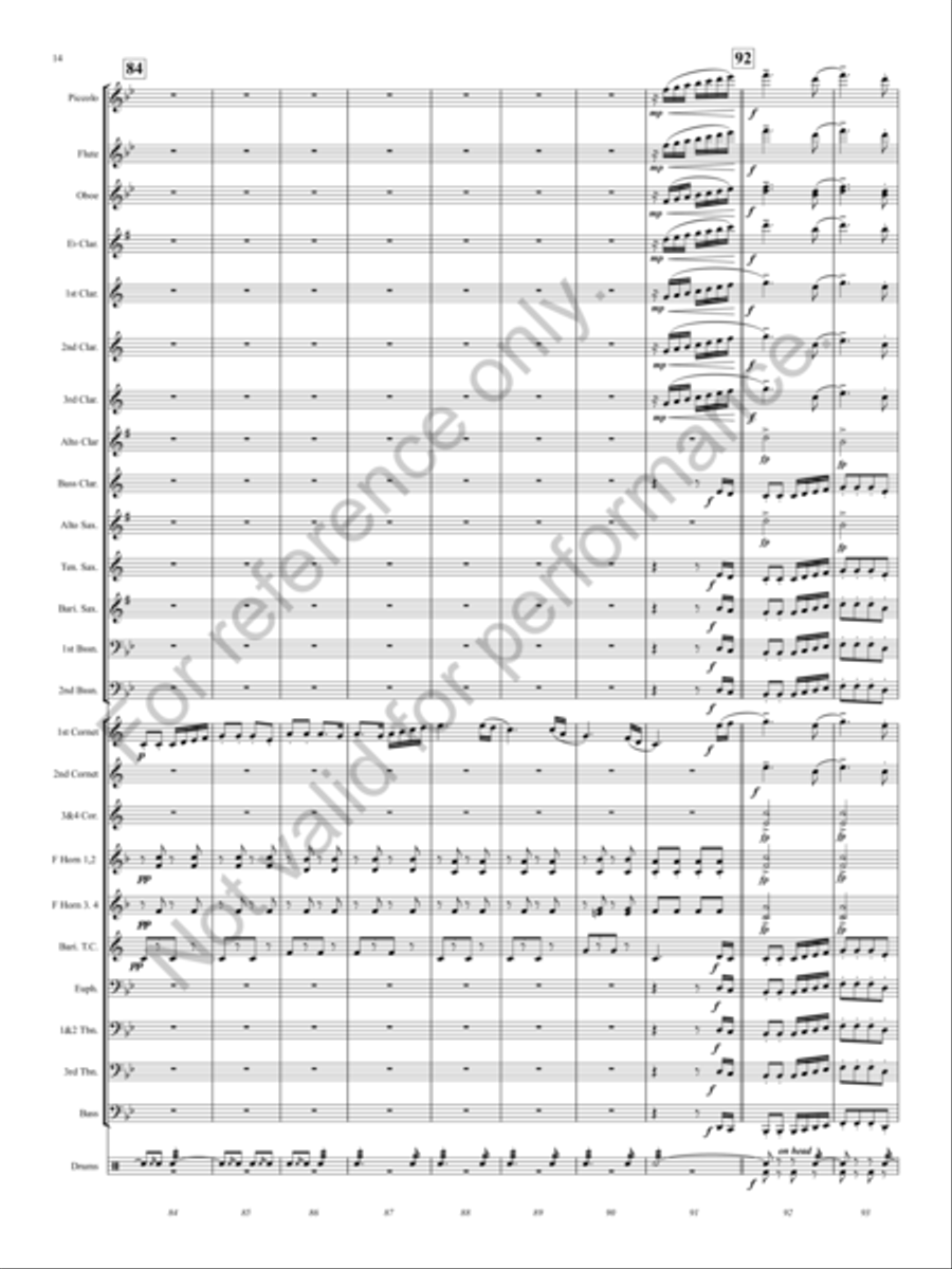 Marching Through Georgia Concert Band scores gallery preview page 11