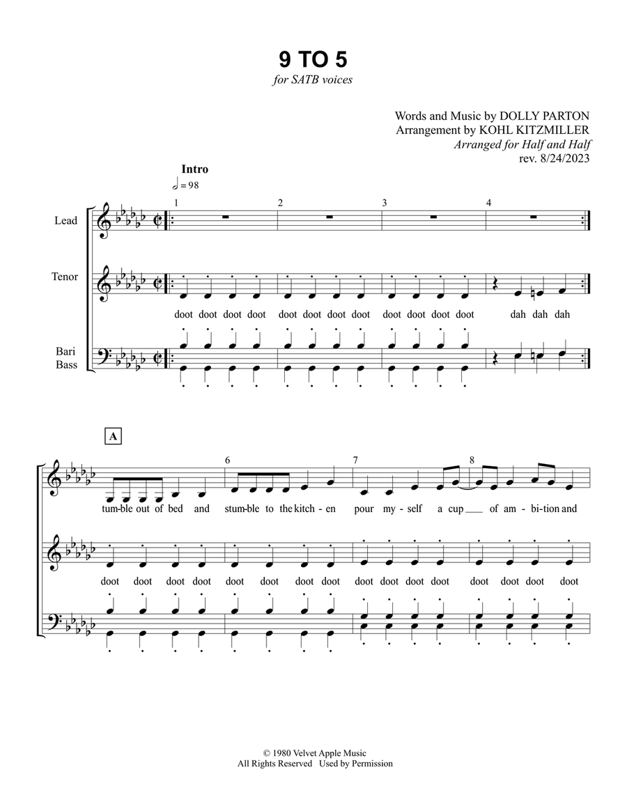 Nine To Five 4-Part scores gallery preview page 2