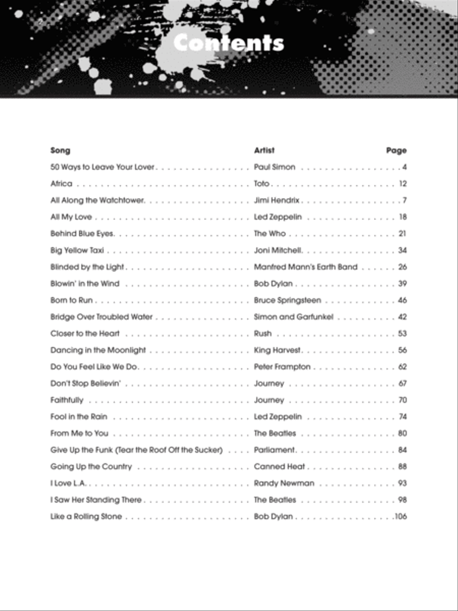 The Giant Book of Classic Rock Sheet Music Easy Piano scores gallery preview page 7