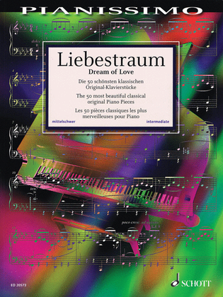 Book cover for Liebestraum (Dream of Love) - The 50 Most Beautiful Original Piano Pieces