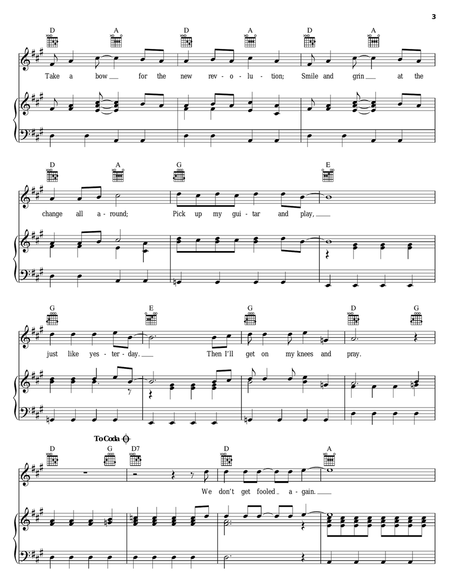 Won't Get Fooled Again Acoustic Guitar scores gallery preview page 3