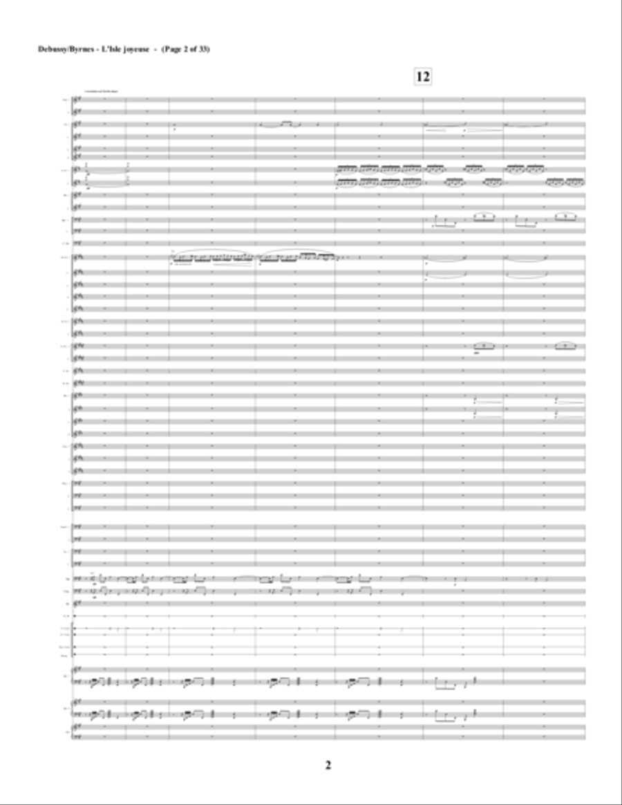 L'isle Joyeuse (The Isle of Joy) (Symphonic Band) Concert Band scores gallery preview page 2