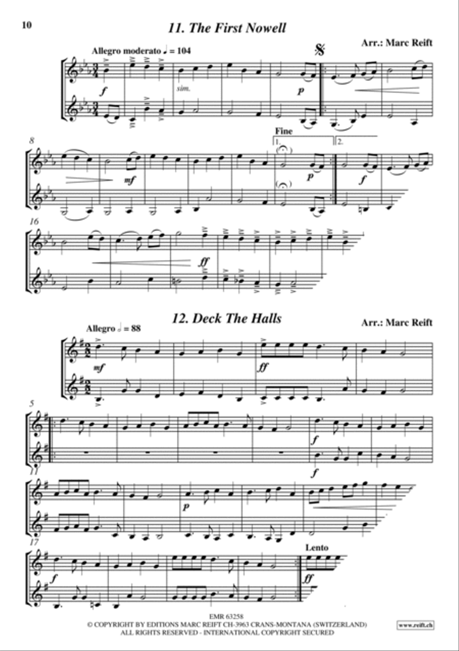 35 Easy Christmas Duets 35 Easy Christmas Duets Trombone Duet scores gallery preview page 10
