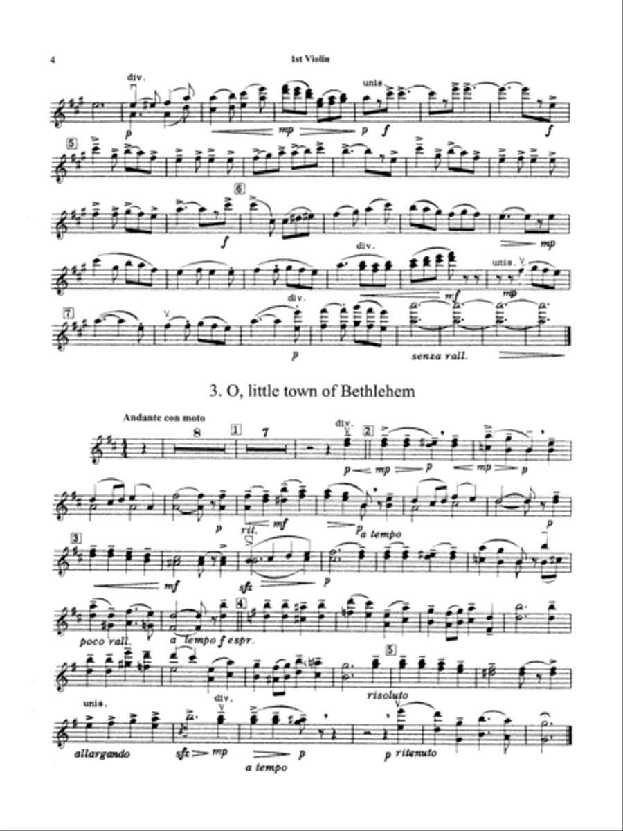 Suite of Carols: 1st Violin String Orchestra scores gallery preview page 4