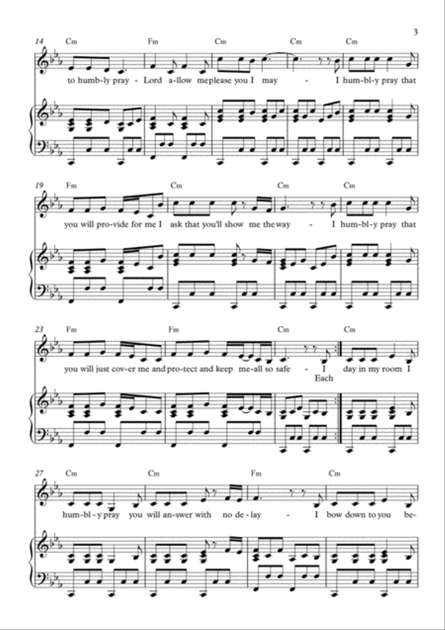 I Humbly Pray Voice scores gallery preview page 3