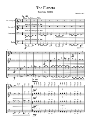 The Planets Suite for Brass Quartet (Horn Version)