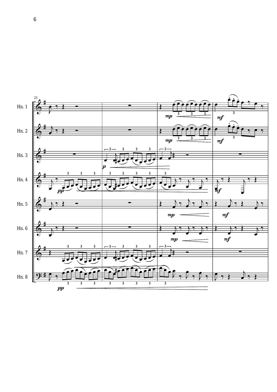 Coro di Zingarelle - Gypsy Chorus Horn scores gallery preview page 6