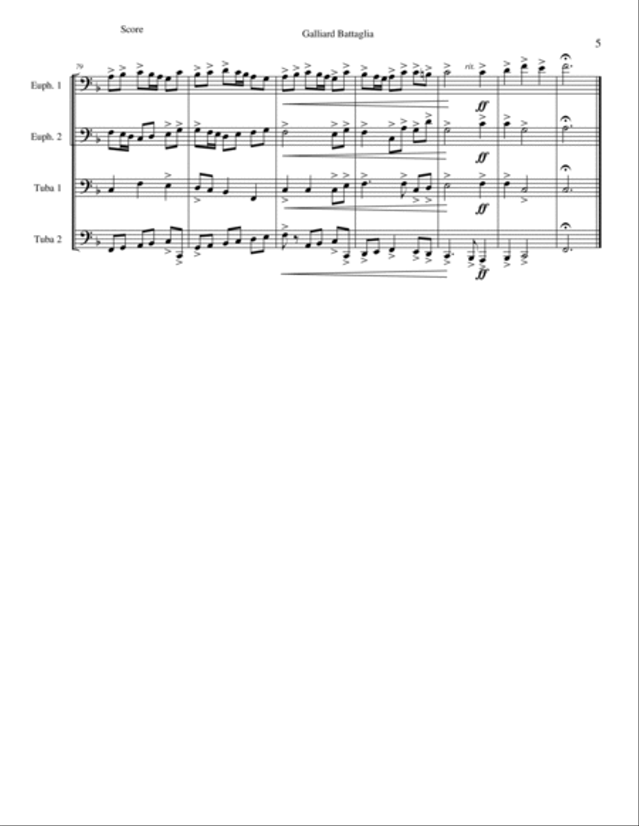 Galliard Battaglia Brass Ensemble scores gallery preview page 5