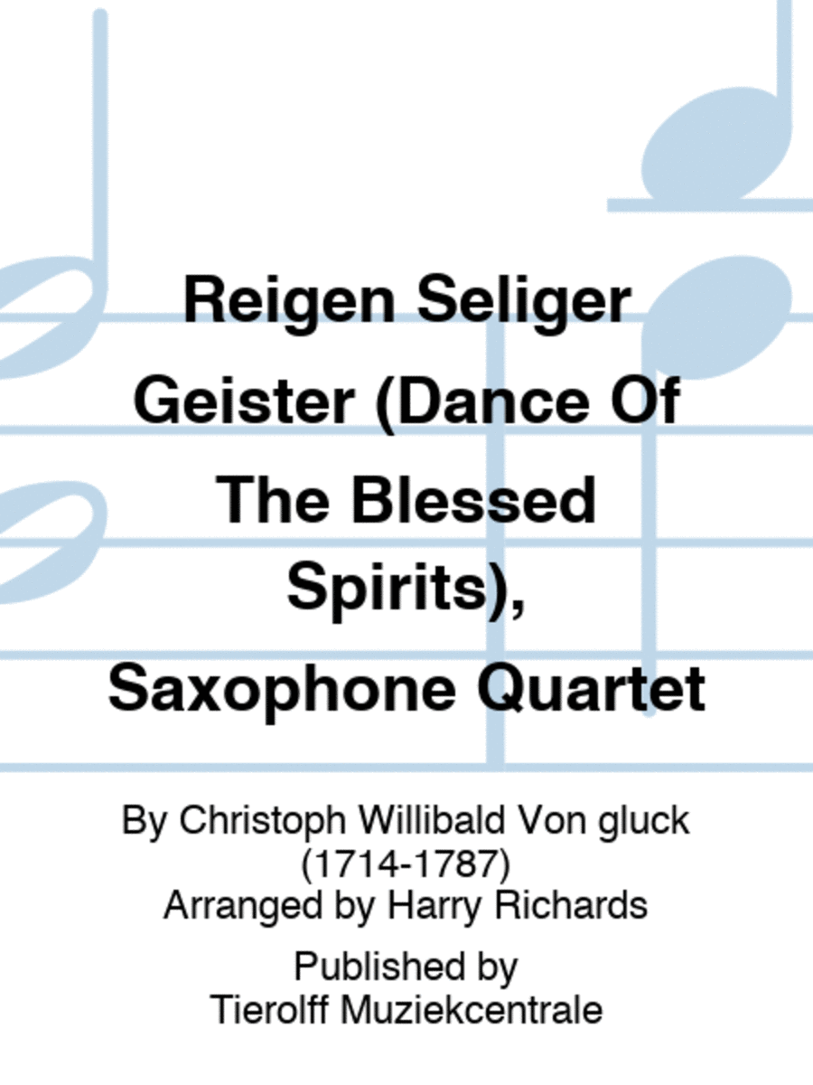 Reigen Seliger Geister (Dance Of The Blessed Spirits), Saxophone Quartet Saxophone Quartet scores gallery preview page 1