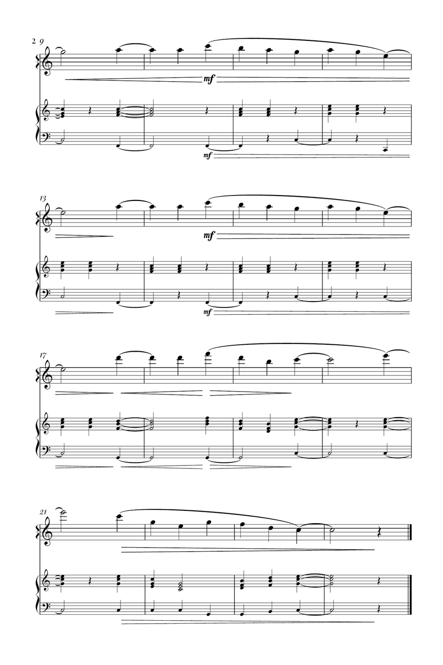 Silent Night Flute scores gallery preview page 2