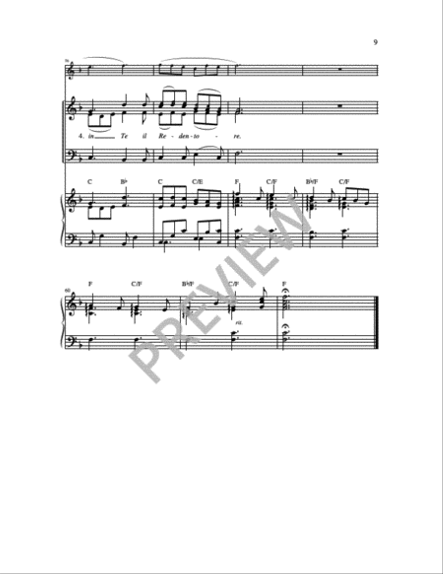You Come Down From the Heavens 4-Part scores gallery preview page 10