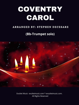 Book cover for Coventry Carol (Bb-Trumpet solo and Piano)
