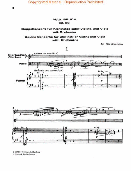 Double Concerto in e minor, Op. 88