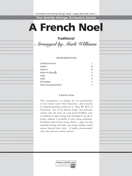 A French Noel: Score