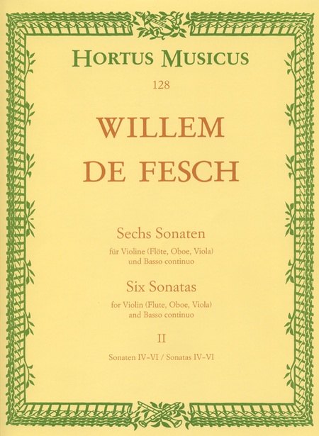 Sechs Sonaten fur Violine (Flote, Oboe, Viola, Alt-Viola da gamba) und Basso continuo. Heft 2