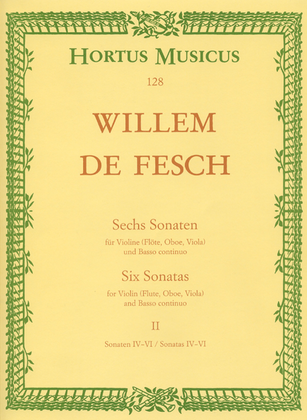 Book cover for Sechs Sonaten for Violin (Flute, Oboe, Viola, Alto Viol) and Basso continuo