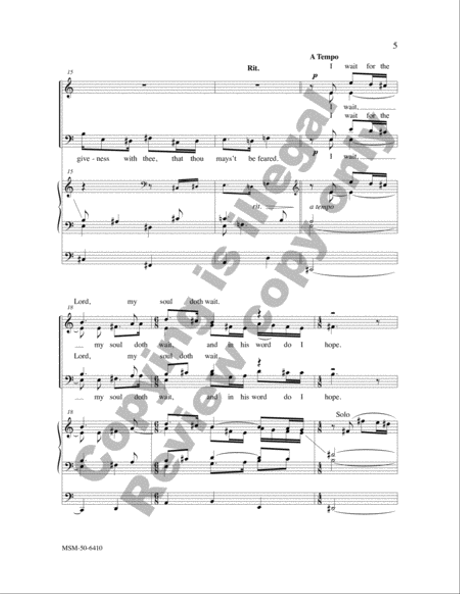 Two Psalms and a Canticle 4-Part scores gallery preview page 4
