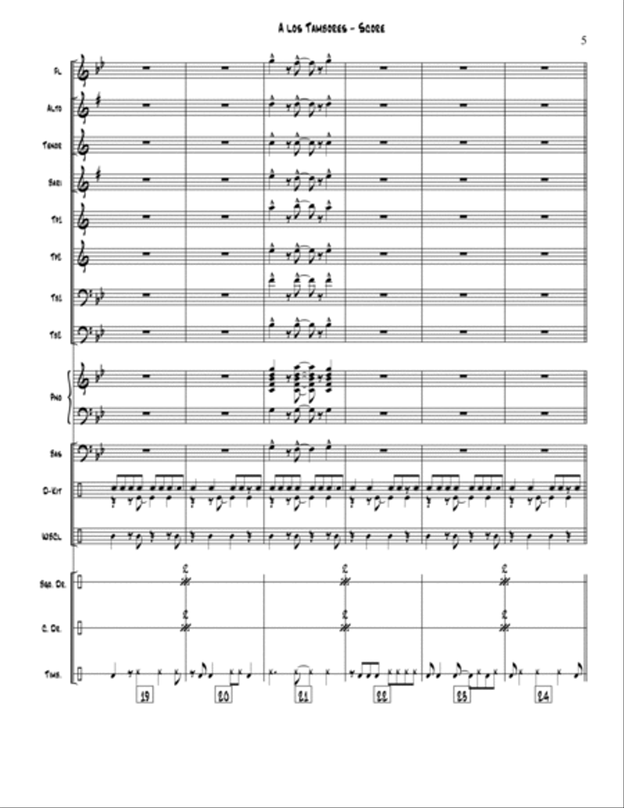 A los Tambores Jazz Ensemble scores gallery preview page 5