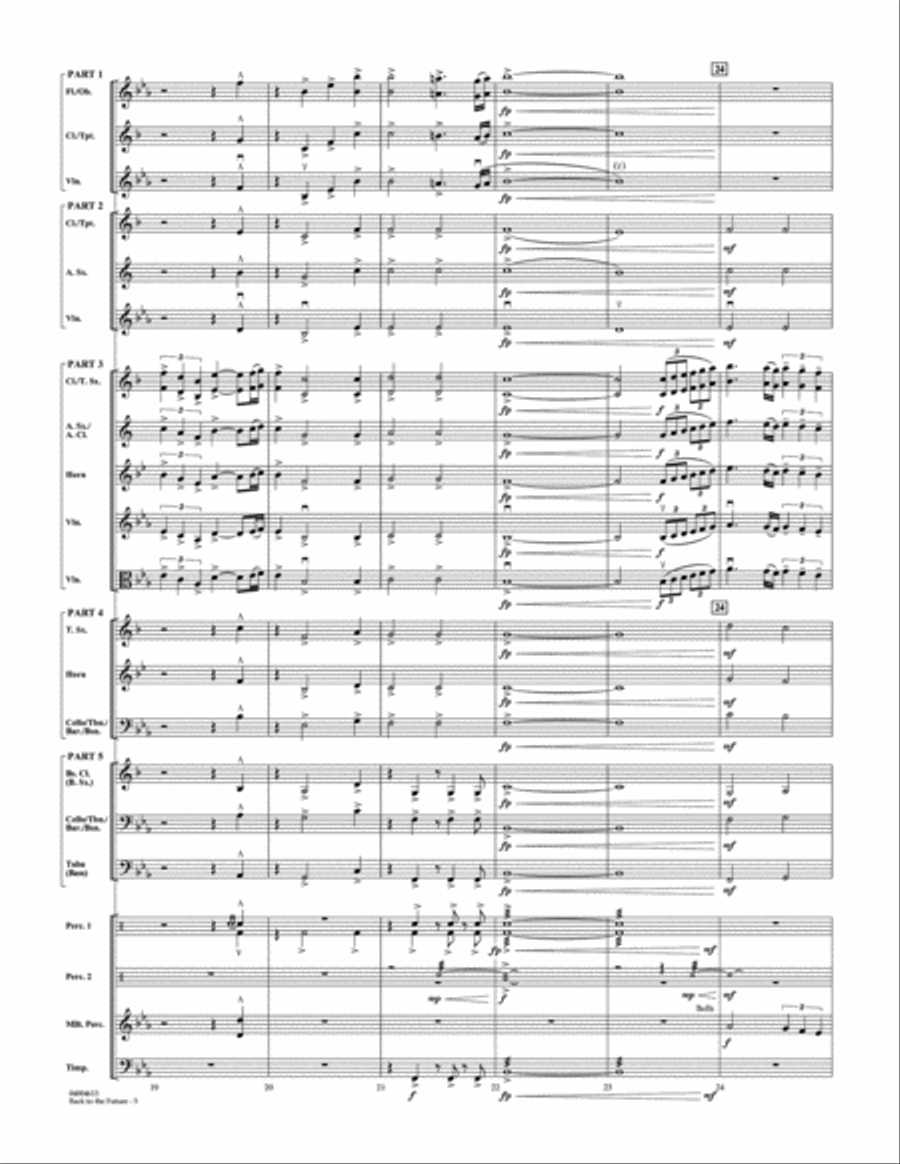 Back to the Future (Main Theme) - Conductor Score (Full Score) Concert Band scores gallery preview page 5