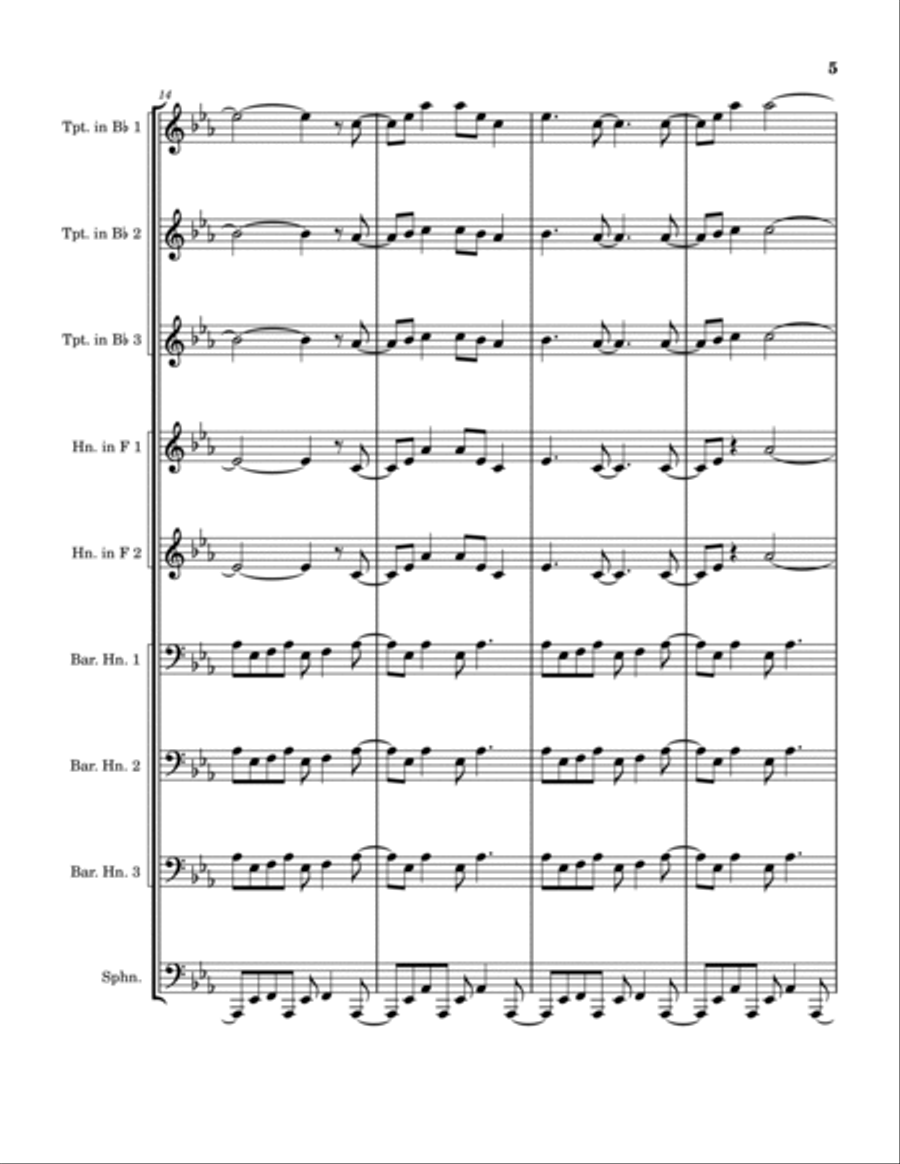 Linus And Lucy Linus And Lucy Brass Ensemble scores gallery preview page 5