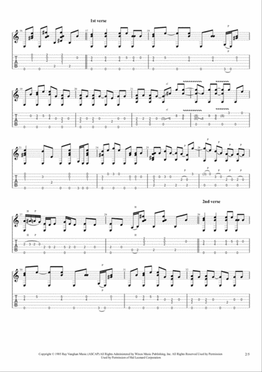 Pride And Joy Electric Guitar scores gallery preview page 2