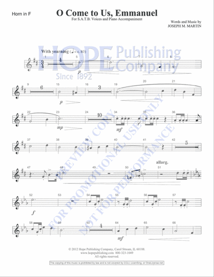 O Come to Us, Emmanuel Choir scores gallery preview page 20
