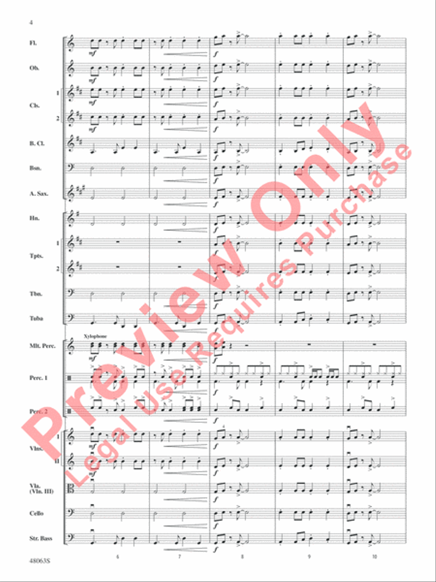 Danger Zone from Top Gun Danger Zone from Top Gun Full Orchestra scores gallery preview page 5