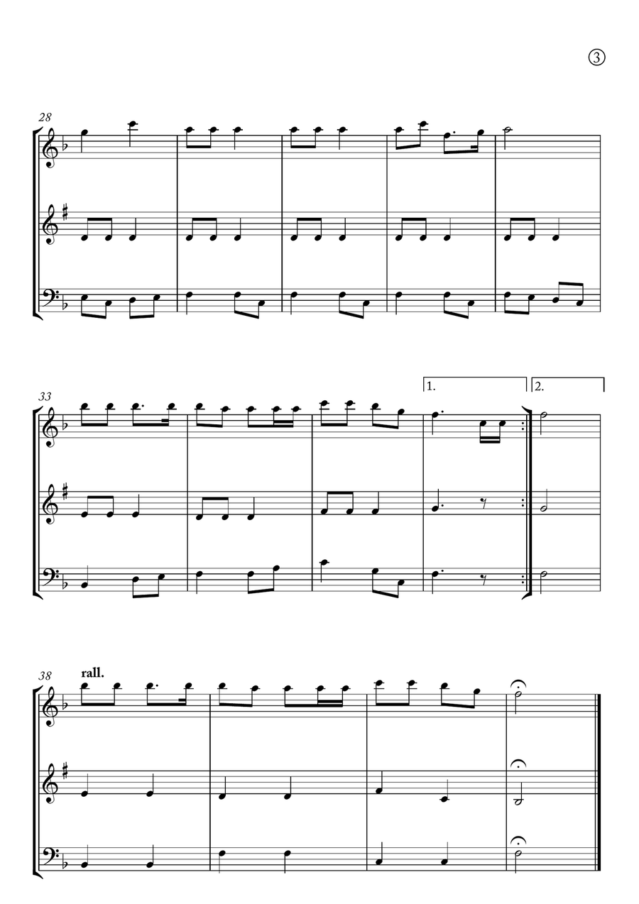 Jingle Bells Woodwind Trio scores gallery preview page 3