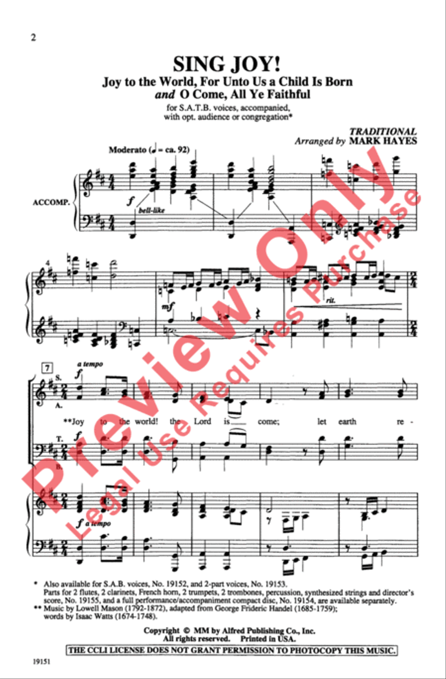 Sing Joy! Sing Joy! 4-Part scores gallery preview page 2
