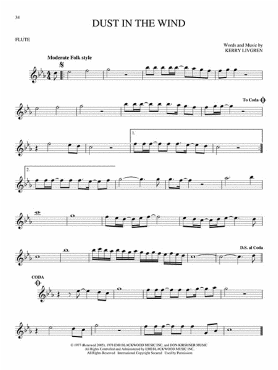 Essential Songs for Flute Flute Solo scores gallery preview page 3
