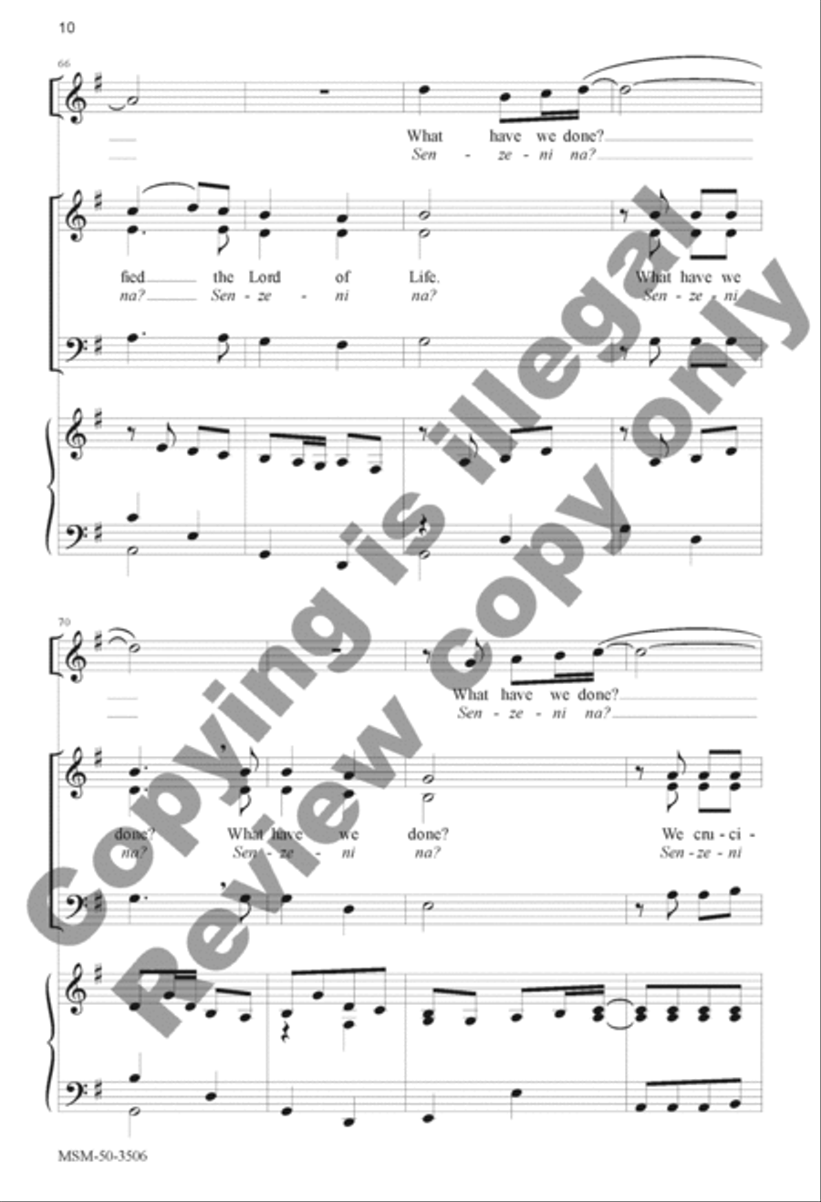 What Have We Done? (Senzeni na) 3-Part scores gallery preview page 20