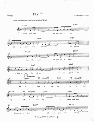 FLY VOCAL LEADSHEET