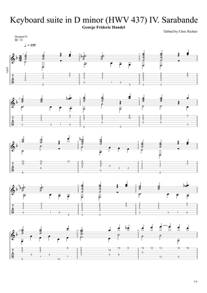 Sarabande from Keyboard suite in D minor (HWV 437) (George Frideric Handel)
