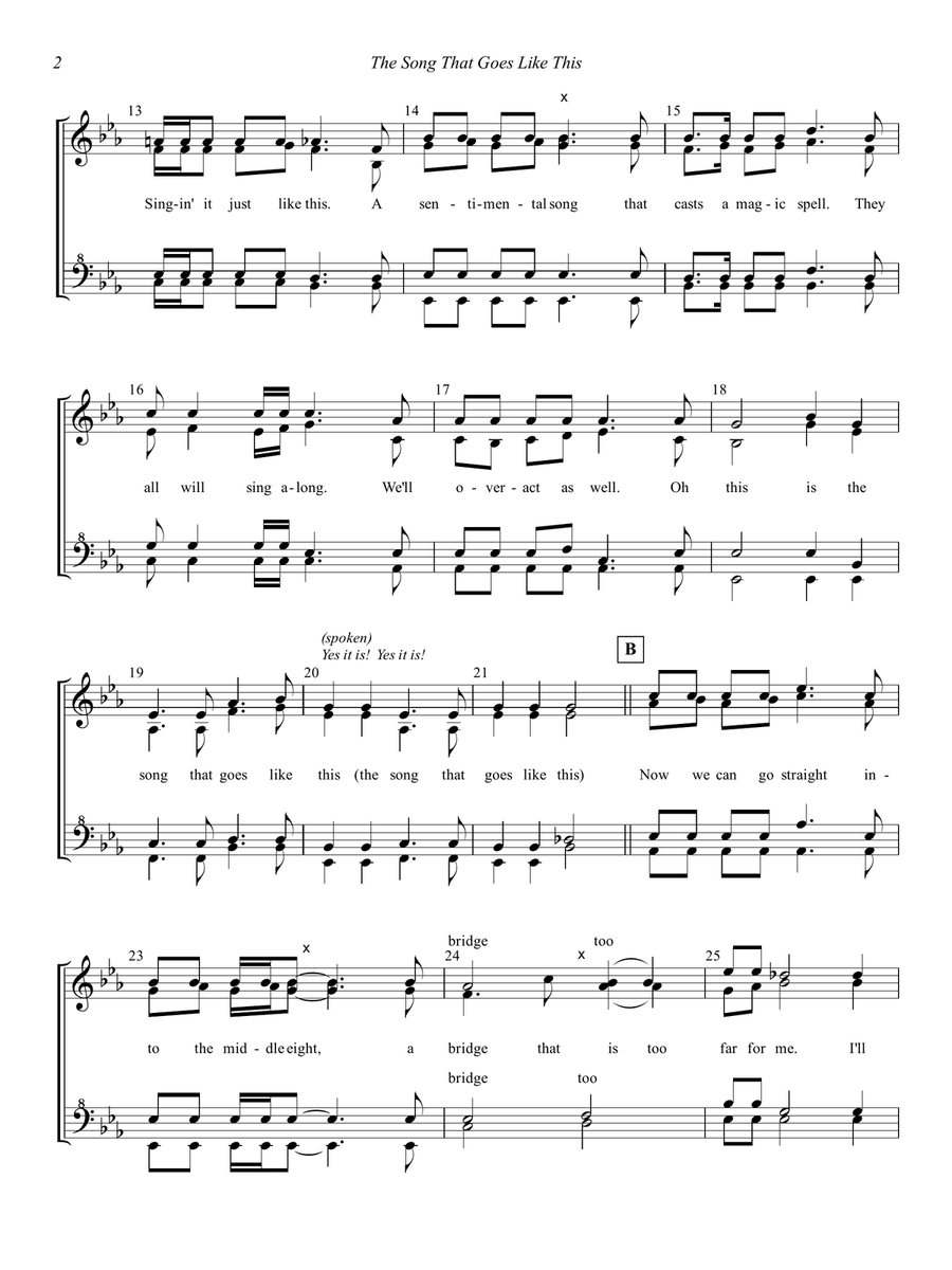 The Song That Goes Like This SSAA scores gallery preview page 2