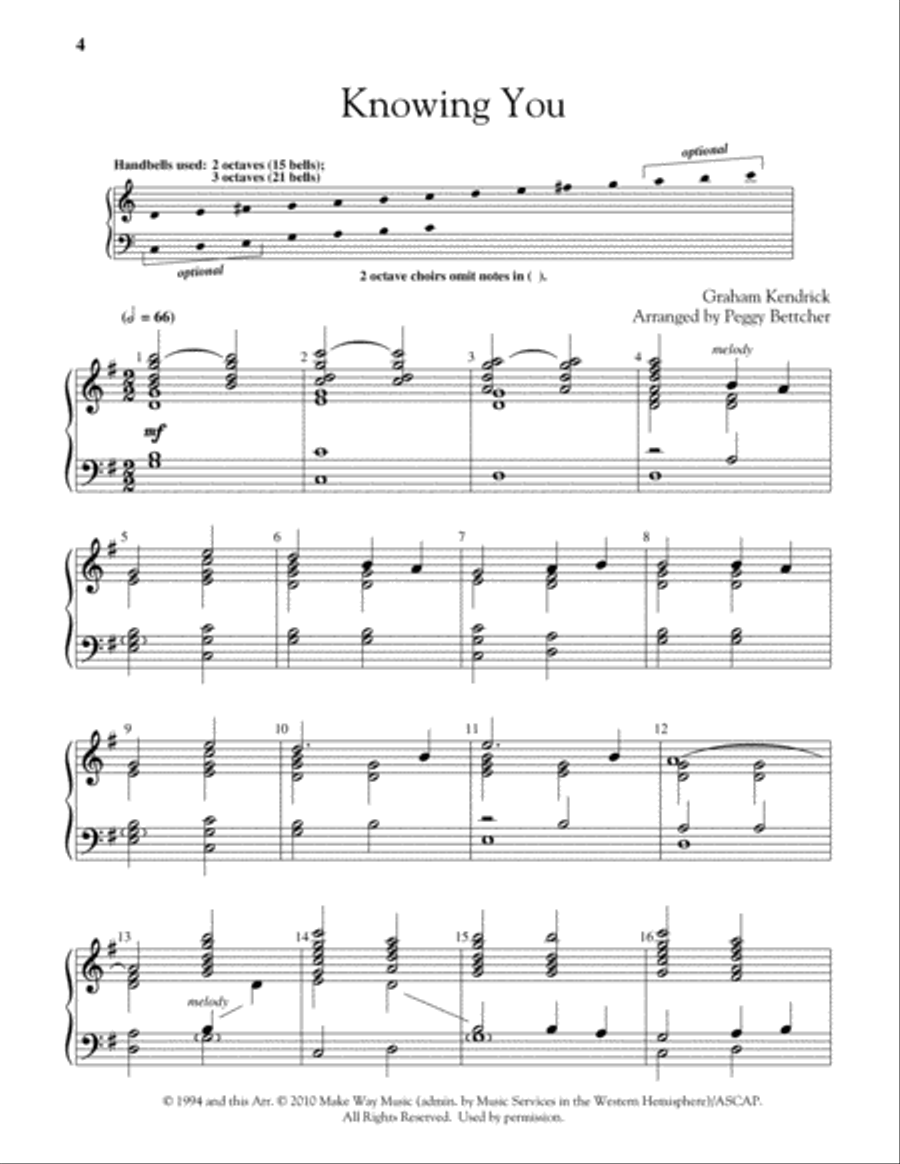 Easy to Ring Praise and Worship 3-Octaves scores gallery preview page 23