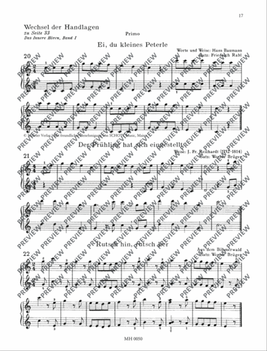 Das innere Hören Piano Solo scores gallery preview page 18