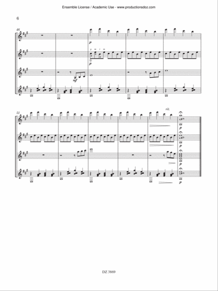Trois paysages sélénites Guitar Ensemble scores gallery preview page 6