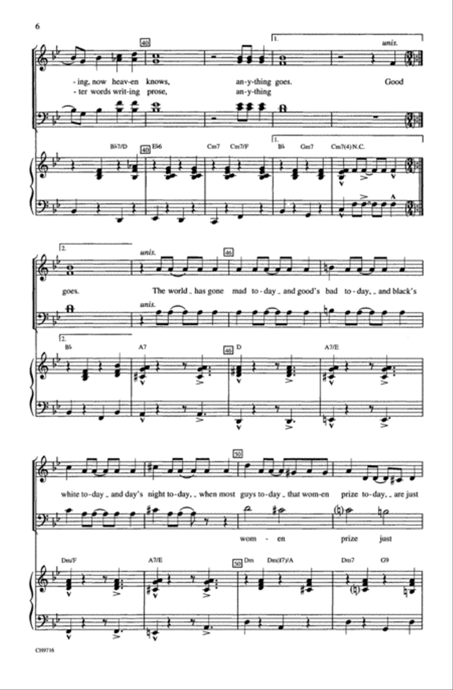 Anything Goes Anything Goes Choir scores gallery preview page 4