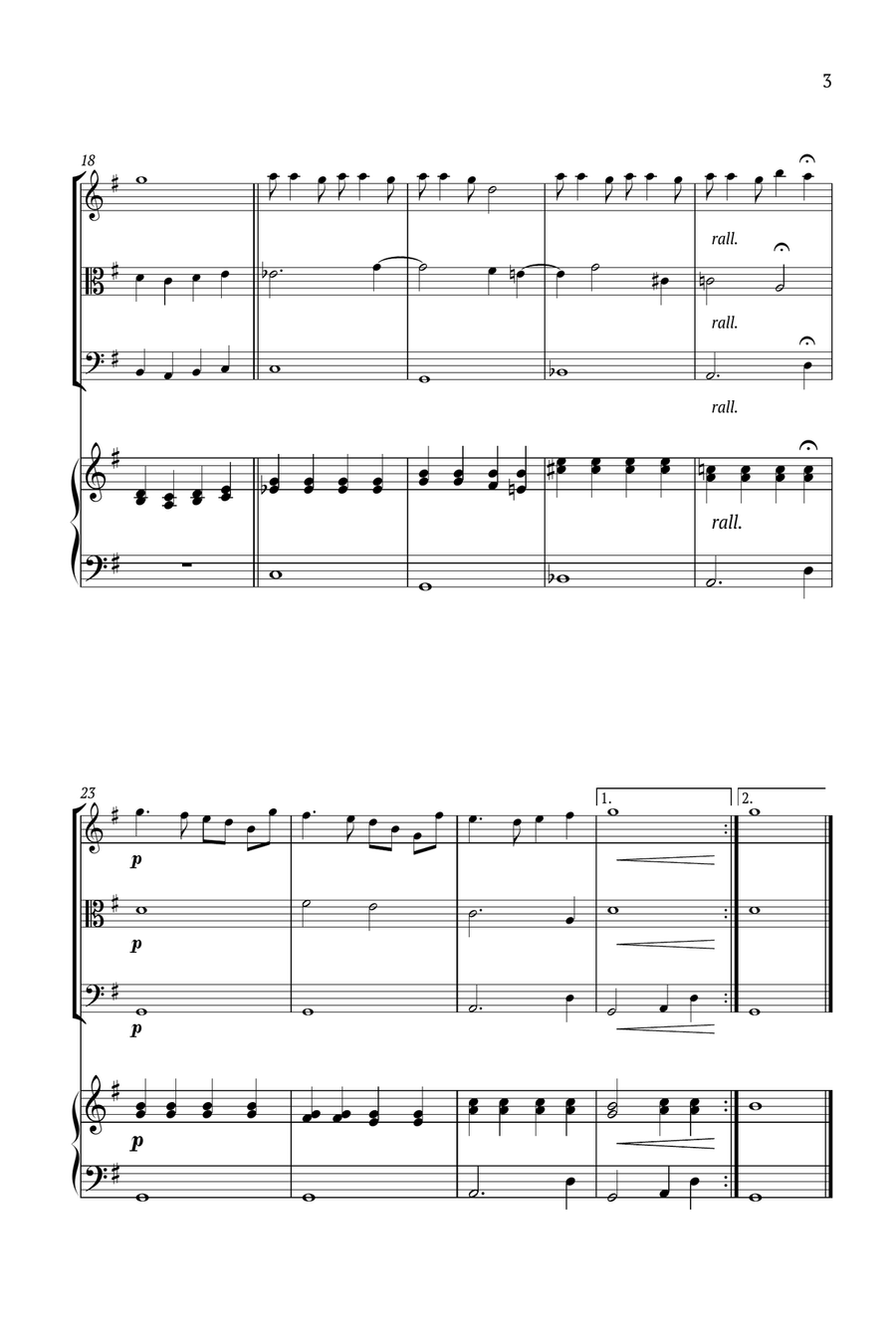 La Vie En Rose Piano Quartet scores gallery preview page 3