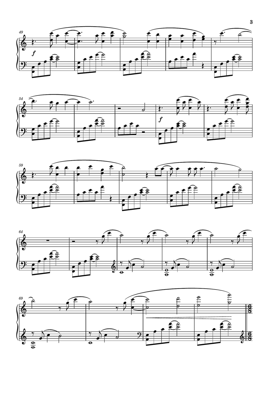 Cosmic Love Celtic Harp scores gallery preview page 3