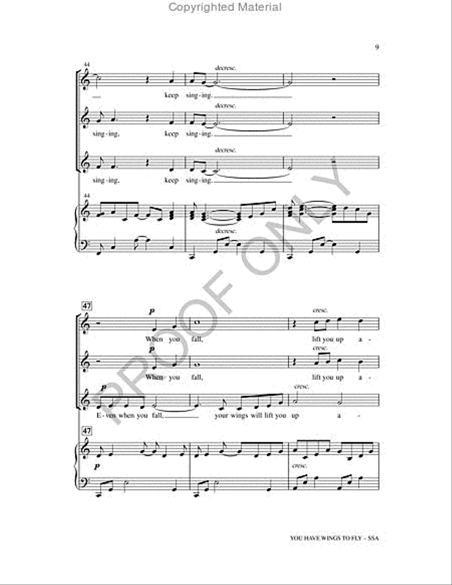 You Have Wings To Fly 3-Part scores gallery preview page 9