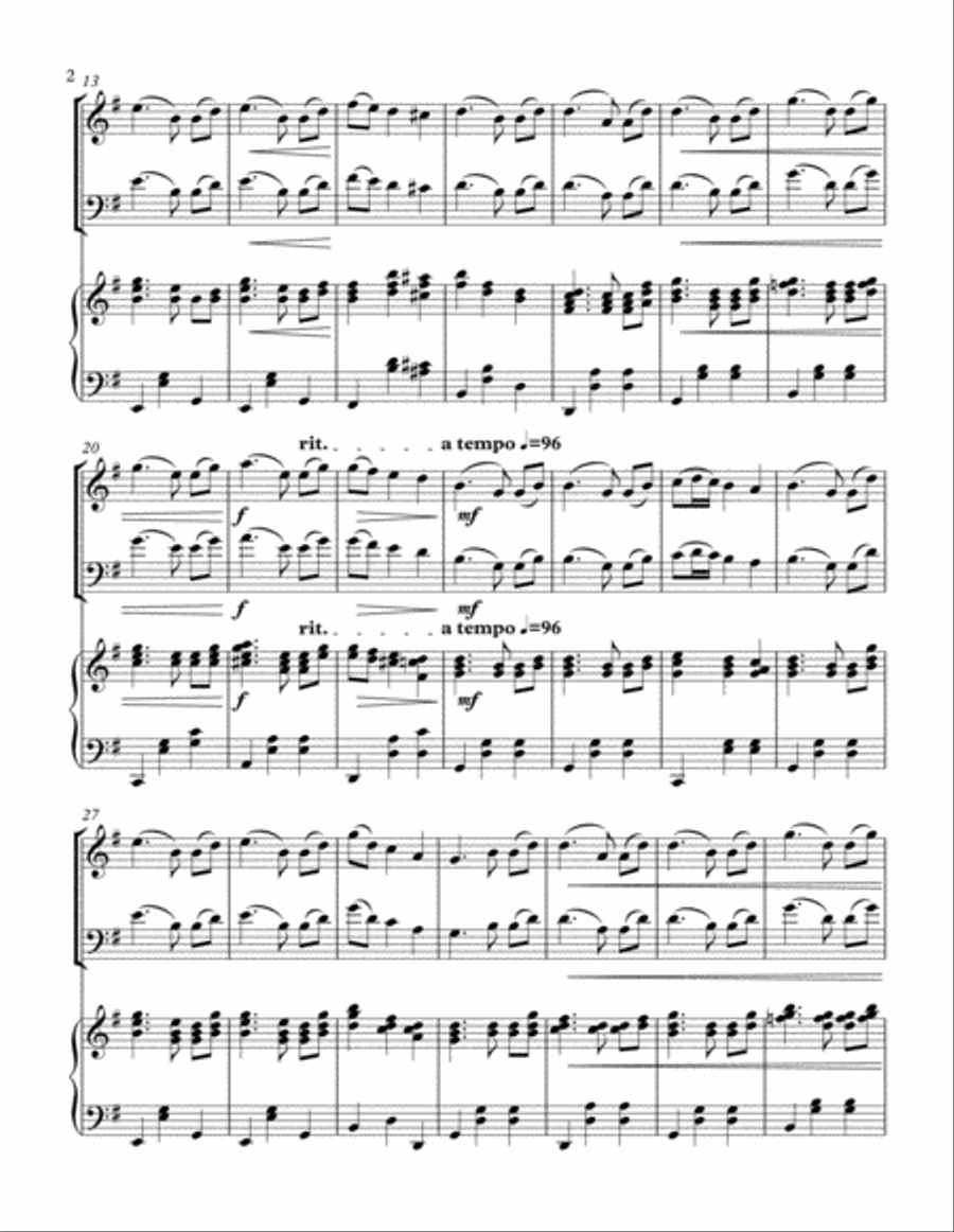 Waltz (Treble or Bass Solo with Piano) Small Ensemble scores gallery preview page 2