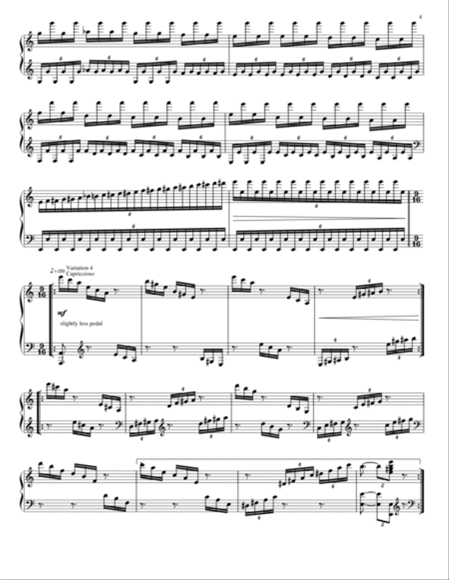 Variations on a Theme by Paganini Piano Solo scores gallery preview page 4
