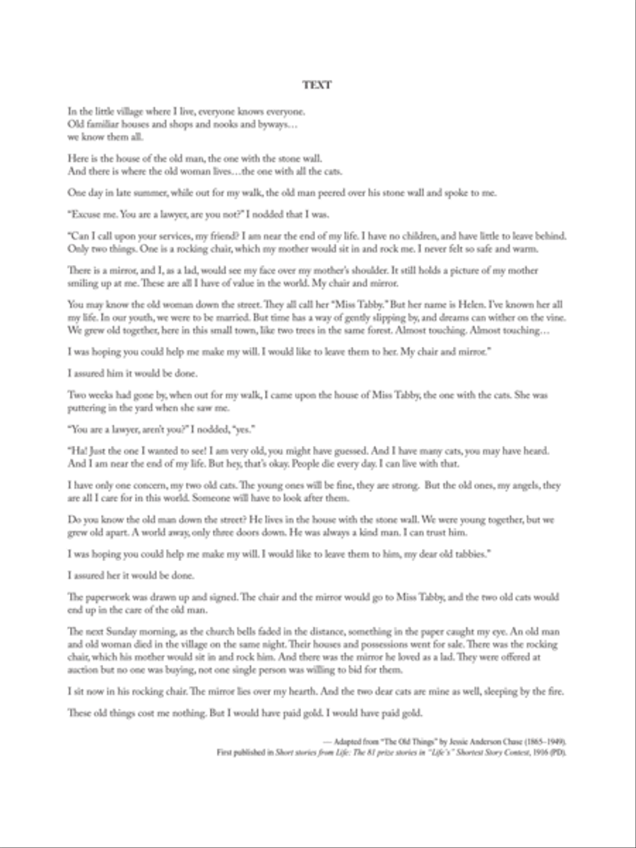 The Old Things Medium Voice scores gallery preview page 4