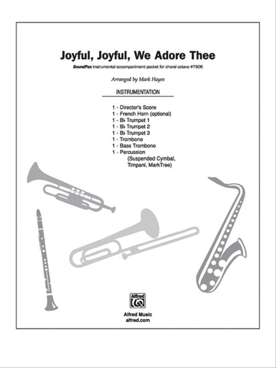 Joyful, Joyful, We Adore Thee Choir scores gallery preview page 1