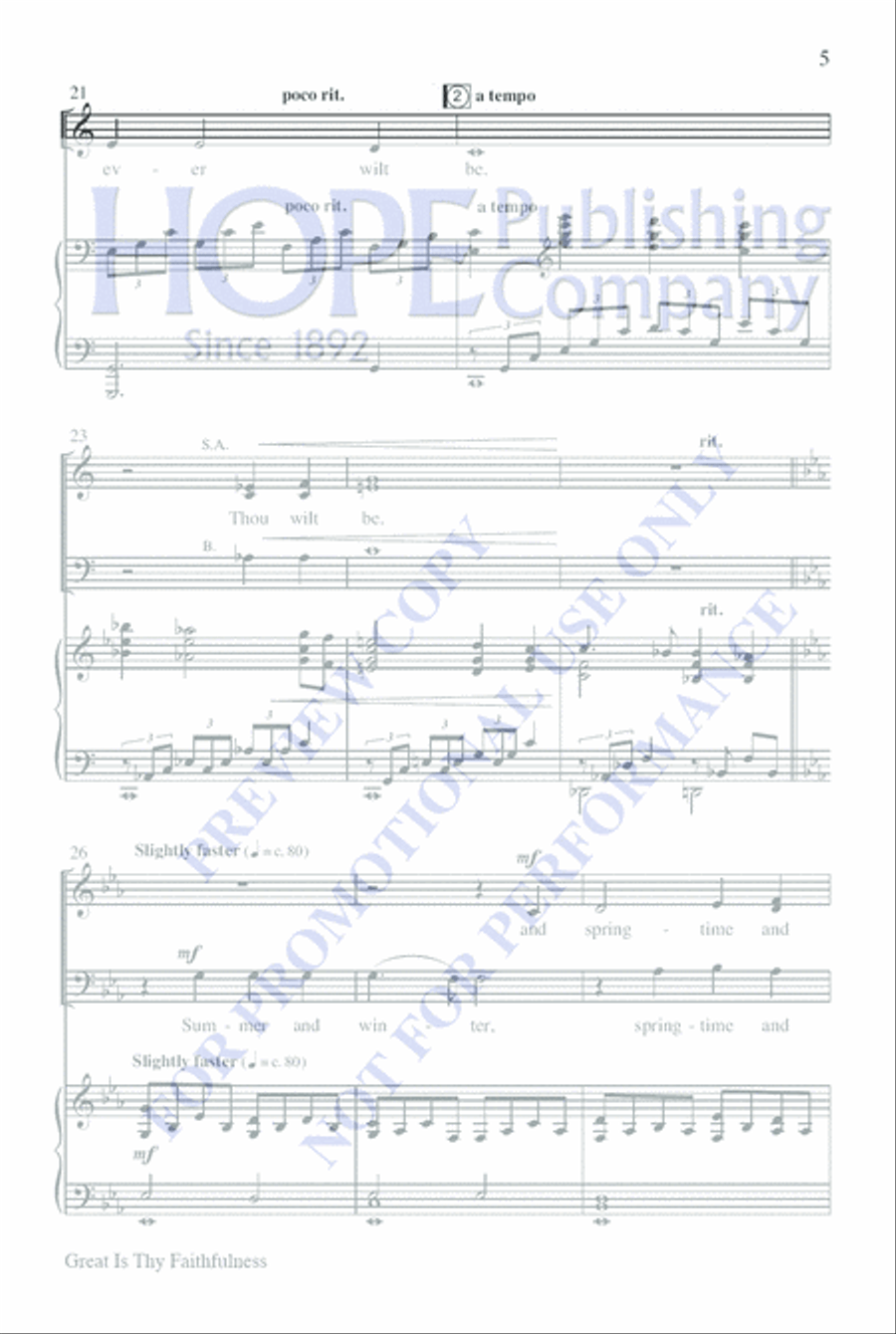 Great Is Thy Faithfulness Choir scores gallery preview page 5