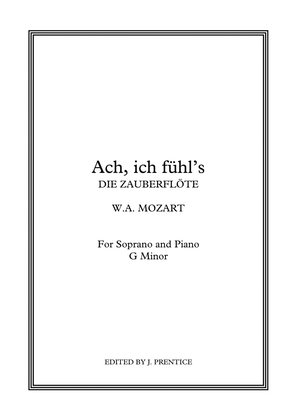 Book cover for Ach, ich fühl's - Die Zauberflöte (G Minor)