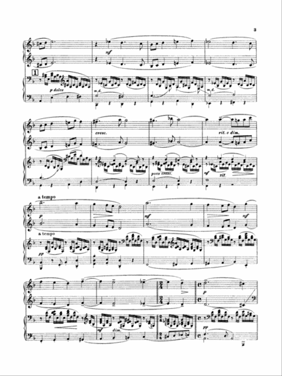 Piano Concerto #3 Small Ensemble scores gallery preview page 4