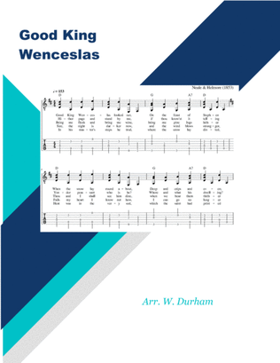 Book cover for Good King Wenceslas - Christmas Carol for Fingerstyle Guitar