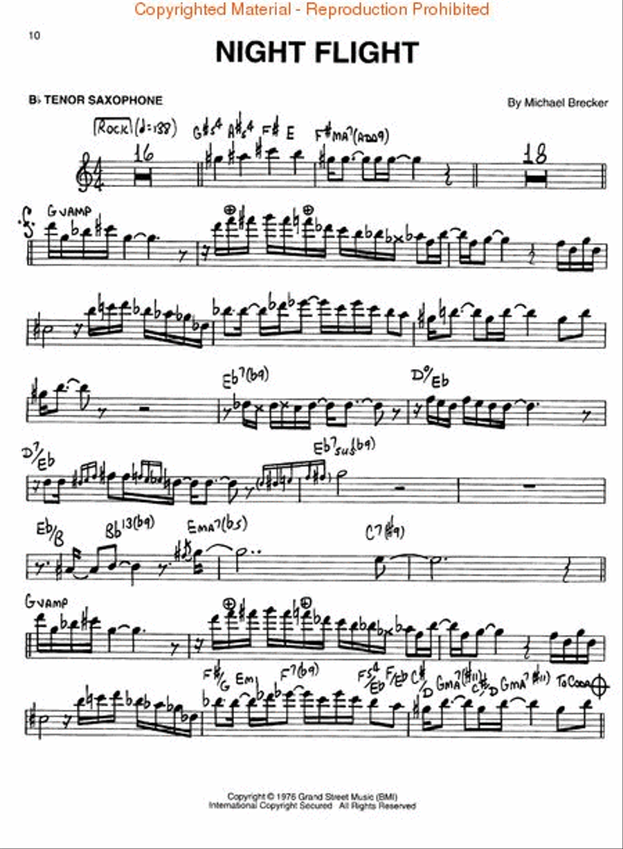 Michael Brecker Tenor Saxophone scores gallery preview page 2